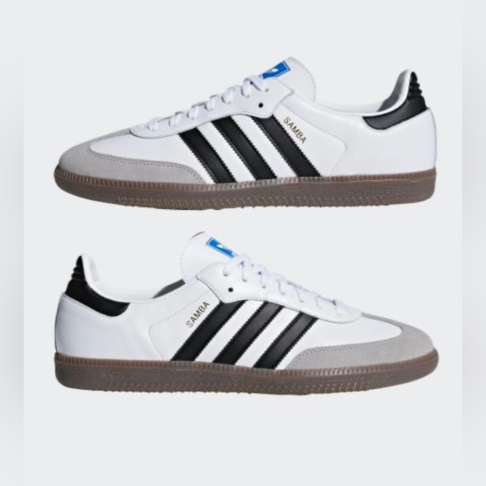 NWT Adidas Samba OG Sneakers White Size Men 6.5/Women 7.5 - Picture 2 of 16